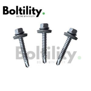 Hex Head M5.5-14x35mm (#3 Drill Point) | Bi-Metal SS A4 + Carbon Steel Drill Point c/w SS A4 Bonded EPDM Neoprene Washer OD 16mm