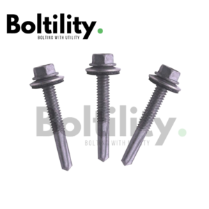 M5.5-24x45mm, Self Drilling Screw, Bi-Metal SS A4 + Carbon Steel, Hex Head